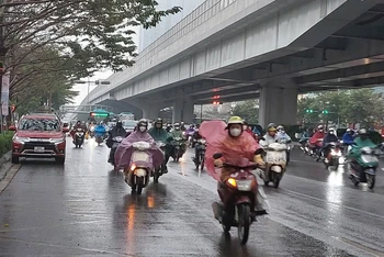Khu vực Hà Nội có mưa, mưa nhỏ, trời rét. (Ảnh minh họa)