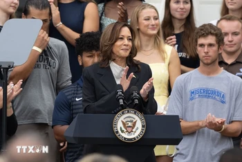 Phó Tổng thống Mỹ Kamala Harris phát biểu tại Nhà Trắng, Washington, D.C., ngày 22/7/2024. (Ảnh: THX/TTXVN)