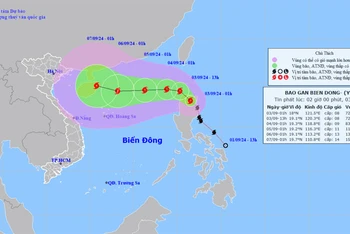 Chiều đến đêm 3/9, bão Yagi dự báo vào Biển Đông