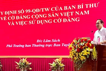 Lãnh đạo Ban Tuyên giáo Tỉnh ủy Sóc Trăng triển khai các quy định mới của Ban Bí thư Trung ương Đảng.