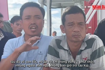 [Video] Lời kể của ngư dân sống sót sau vụ chìm tàu cá ở Quảng Nam
