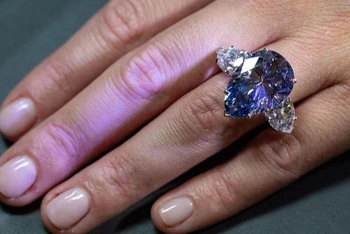 Viên kim cương Bleu Royal có thể được bán với giá 50 triệu USD. (Ảnh: Reuters)