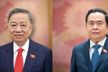 Chủ tịch nước Tô Lâm (bên trái) và Chủ tịch Quốc hội Trần Thanh Mẫn.