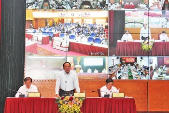 Bộ trưởng Nguyễn Văn Hùng chủ trì Hội nghị (Ảnh: TCDL) 