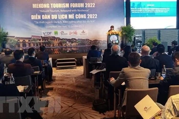 Quang cảnh Diễn đàn du lịch Mekong 2022 . (Ảnh: TTXVN)