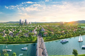 Dự án khu đô thị cao cấp Sunneva Island biệt lập trên đảo Đồng Nò ở Đông Nam Đà Nẵng. Ảnh minh họa