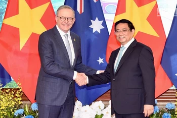 [Ảnh] Thủ tướng Phạm Minh Chính chủ trì Lễ đón Thủ tướng Australia Anthony Albanese 