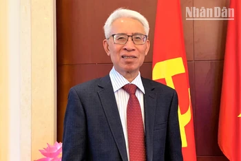 Đại sứ Việt Nam tại Trung Quốc Phạm Sao Mai. (Ảnh: HỮU HƯNG)