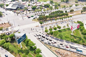 Nút giao thông An Phú (thành phố Thủ Đức) giúp giảm kẹt xe, đồng thời tạo diện mạo mới cho đô thị thành phố.
