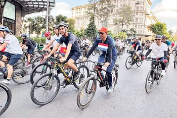 Một hoạt động đạp xe vì môi trường ở Thành phố Hồ Chí Minh.