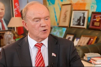 Chủ tịch Đảng Cộng sản Liên bang Nga Gennady Zyuganov. (Ảnh: THÙY VÂN)