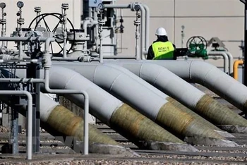 Đường ống dẫn khí đốt Dòng chảy phương Bắc 1 tại Lubmin, Đức. (Ảnh: Reuters/TTXVN)
