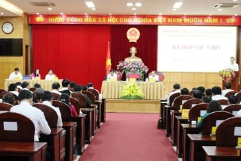 Toàn cảnh kỳ họp thứ 9, Hội đồng nhân dân tỉnh Thanh Hóa khóa XVIII.