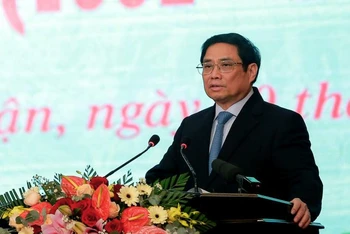 Thủ tướng Chính phủ Phạm Minh Chính phát biểu tại buổi lễ.
