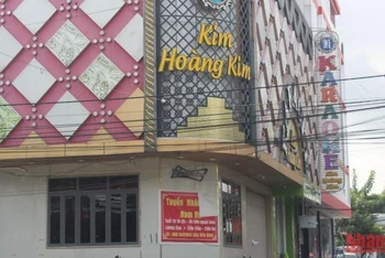 Karaoke Kim Hoàng Kim là một trong những cơ sở bị tạm đình chỉ hoạt động.