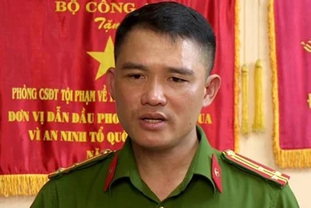 Đại tá Nguyễn Đăng Nam, Trưởng Phòng Xây dựng phong trào Bảo vệ an ninh Tổ quốc; nguyên Bí thư Đảng ủy, Trưởng PC02, nhiệm kỳ 2015-2020 và nhiệm kỳ 2020-2025. (Ảnh: C.T)