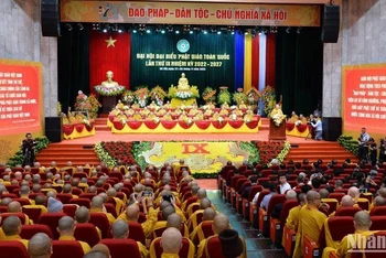 Quang cảnh Đại hội đại biểu Phật giáo toàn quốc lần thứ IX, nhiệm kỳ 2022-2027.