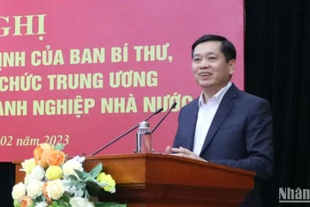 Đồng chí Nguyễn Long Hải phát biểu tại hội nghị.