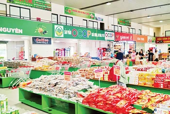 Hàng trăm sản phẩm OCOP của tỉnh Thái Nguyên được giới thiệu, bày bán tại Trạm dừng nghỉ Hải Đăng trên tuyến cao tốc Hà Nội - Thái Nguyên.