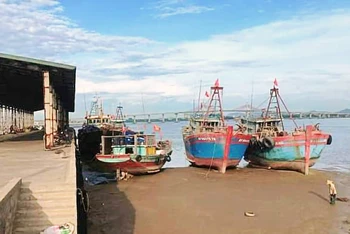 3/4 cầu tàu ở cảng cá Xuân Hội, huyện Nghi Xuân (Hà Tĩnh) đã bị bồi lắng. 