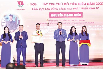  Nguyễn Mạnh Hiếu được vinh danh Gương mặt trẻ Thủ đô tiêu biểu năm 2023.