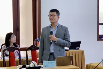 Ông Nguyễn Anh Dương phát biểu tại hội thảo.