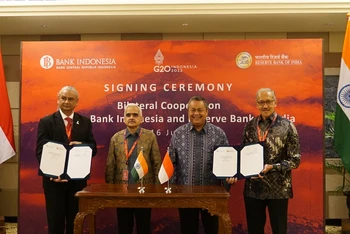 Quang cảnh lễ ký kết. Ảnh: Ngân hàng Trung ương Indonesia