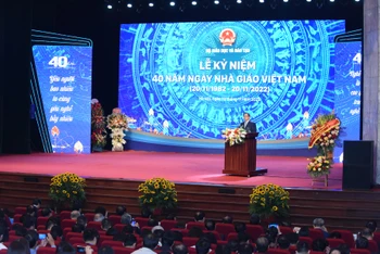 Thủ tướng Phạm Minh Chính phát biểu tại lễ kỷ niệm.