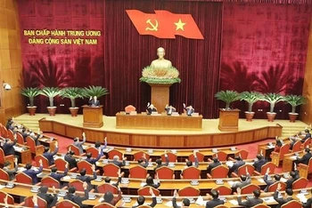 Ngày 1/3, tại Trụ sở Trung ương Đảng, Ban Chấp hành Trung ương Đảng khóa XIII đã họp để xem xét và cho ý kiến về công tác cán bộ. Ảnh: TTXVN