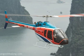 Trực thăng Bell-505 số hiệu VN-8650 trước khi gặp nạn. (Ảnh: Tructhanhalong.com)