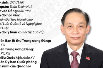 Đồng chí Lê Hoài Trung, Ủy viên Ban Bí thư Trung ương Đảng khóa XIII. 