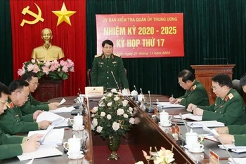 Đại tướng Lương Cường chủ trì Kỳ họp thứ 17. (Ảnh: Quân đội Nhân dân)
