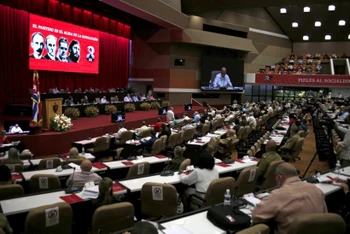 Đại hội Đảng Cộng sản Cuba (PCC) lần thứ VIII ở La Habana, ngày 16/4/2021. Ảnh tư liệu: AFP/TTXVN