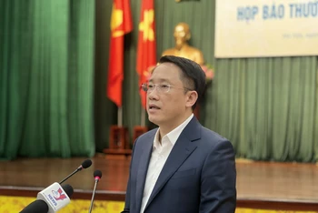 Phó Tổng cục trưởng Tổng cục Thuế Mai Sơn khuyến cáo cách phòng chống lửa đảo tại cuộc họp báo Quý I năm 2024 của Bộ Tài chính.