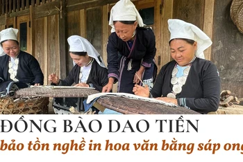 Đồng bào Dao Tiền bảo tồn nghề in hoa văn bằng sáp ong