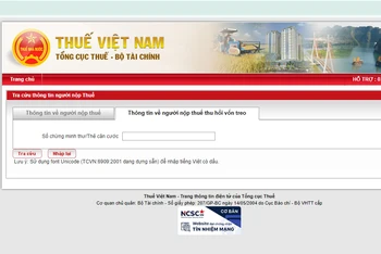 Tổng cục Thuế cảnh báo website giả mạo có tên miềnhttps://tracuutthvt.com/