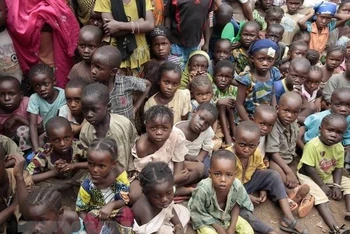Trẻ em tại một trại tị nạn ở Bangui, Cộng hòa Trung Phi. (Nguồn: AFP/TTXVN)