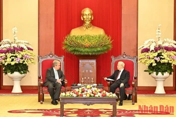 Tổng Bí thư Nguyễn Phú Trọng tiếp Tổng Thư ký Liên hợp quốc Antonio Guterres. (Ảnh: Đăng Khoa)