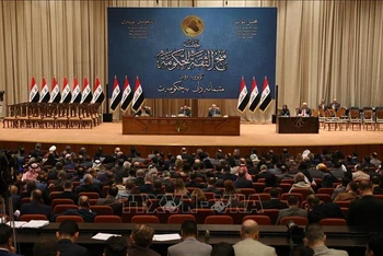 Quang cảnh một phiên họp Quốc hội Iraq tại thủ đô Baghdad. (Ảnh: AFP/TTXVN)
