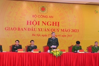 Bộ trưởng Tô Lâm phát biểu chỉ đạo tại hội nghị. (Ảnh: cand.com.vn)
