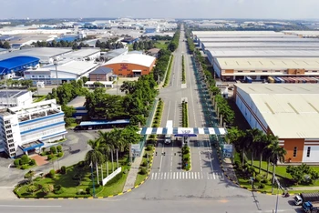 Một góc khu công nghiệp Việt Nam - Singapore II (VSIP II) tại thị xã Tân Uyên, tỉnh Bình Dương. (Ảnh: ĐỨC TUẤN)