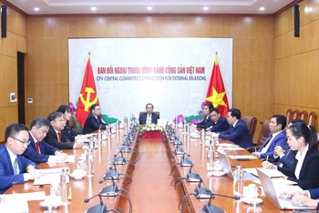 Trưởng ban Đối ngoại Trung ương Lê Hoài Trung tham dự Hội nghị. (Ảnh: TTXVN) 