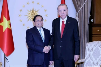 Thủ tướng Chính phủ Phạm Minh Chính hội kiến Tổng thống Thổ Nhĩ Kỳ Recep Tayyip Erdogan, ngày 29/11/2023.