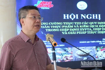 Ông Lê Thanh Hòa, Giám đốc Văn phòng SPS Việt Nam phát biểu khai mạc hội nghị