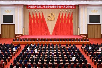 Hội nghị Trung ương 1 khóa XX của Đảng Cộng sản Trung Quốc. (Ảnh: Tân Hoa Xã)