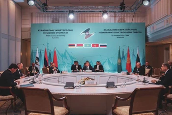 Cuộc họp của Hội đồng liên chính phủ Á-Âu năm 2020. Ảnh: eurasiancommission.org