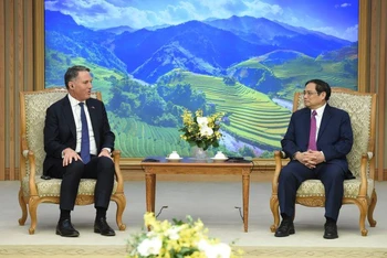 Thủ tướng Phạm Minh Chính tiếp Phó Thủ tướng, Bộ trưởng Quốc phòng Australia Richard Marles. 