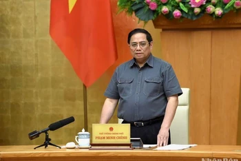 Thủ tướng Phạm Minh Chính phát biểu khai mạc họp Chính phủ chuyên đề về xây dựng pháp luật tháng 11.