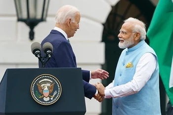 Tổng thống Mỹ Joe Biden và Thủ tướng Ấn Độ Narendra Modi. (Nguồn: The Hill)