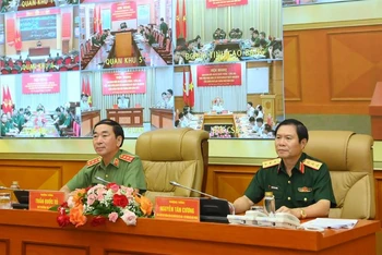 Thượng tướng Trần Quốc Tỏ, Thượng tướng Nguyễn Tân Cương đồng chủ trì Hội nghị.